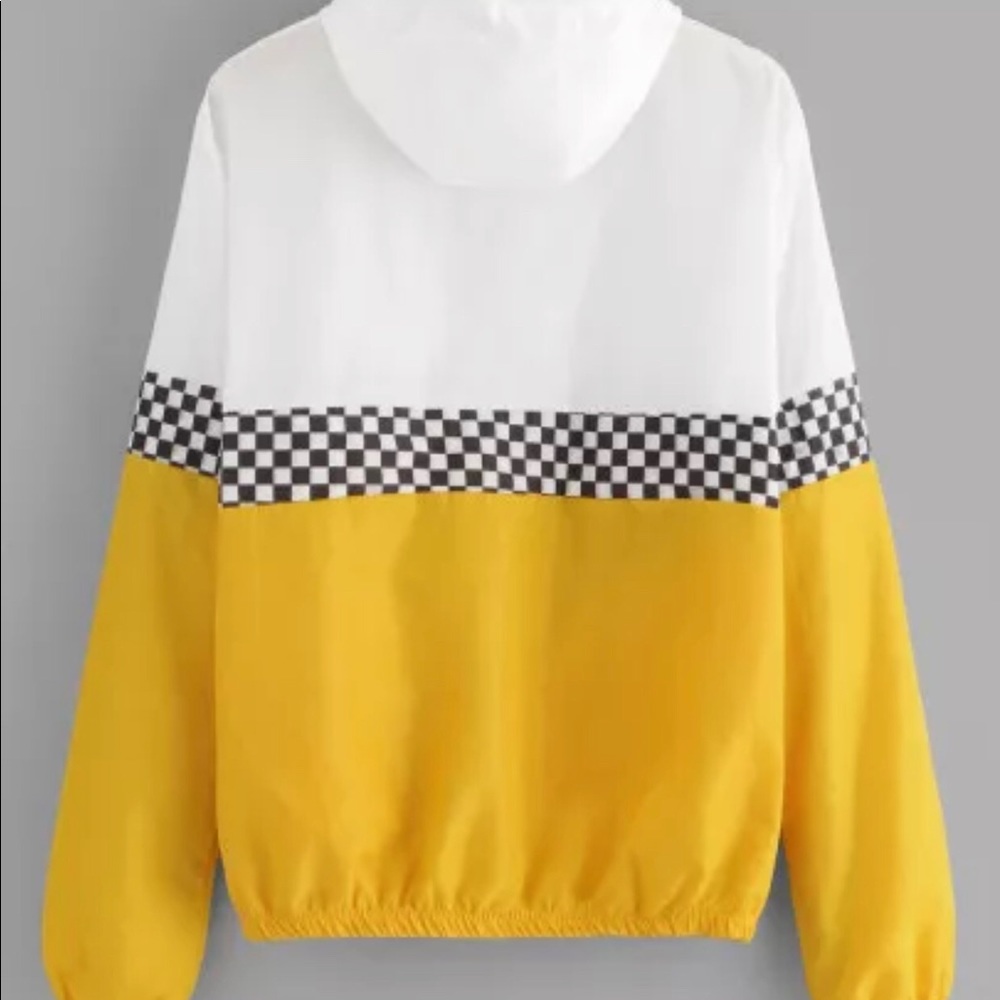 Color Block Elastic Waist Drawstring Jacket - Picture 2 of 8